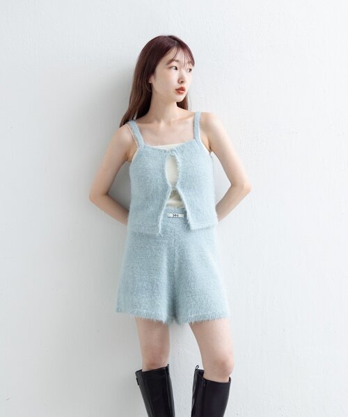 2025AWカタログ/セットアップ対応】シャギーニットキャミ