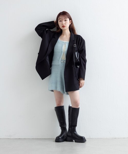 2025AWカタログ/セットアップ対応】シャギーニットキャミ