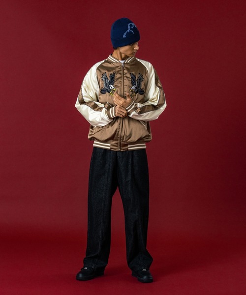 SAPEur REVERSIBLE SOUVENIR JKT XL スカジャン REVERSIBLE SOUVENIR JACKET（スカジャン）｜XLARGE（エクストラ