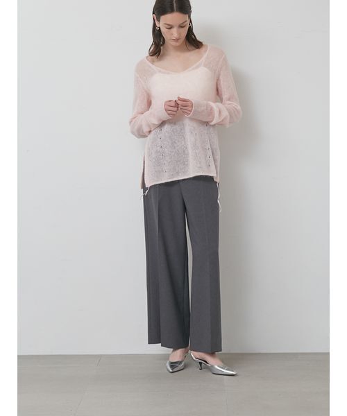 styling/（スタイリング）の「シアーニットプルオーバー（ニット/セーター・レディース・ライトピンク/ブラック/オフホワイト・F）」の17枚目の写真