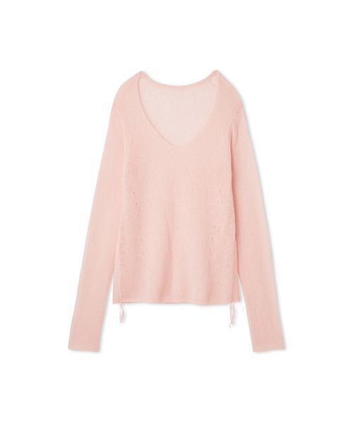 styling/（スタイリング）の「シアーニットプルオーバー（ニット/セーター・レディース・ライトピンク/ブラック/オフホワイト・F）」の16枚目の写真