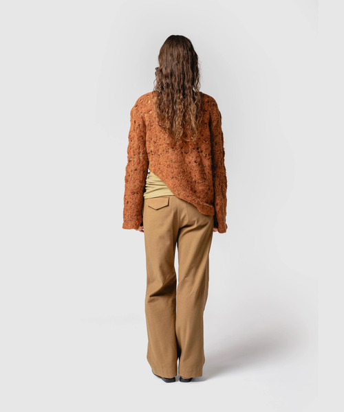 muller of yoshiokubo（ミュラーオブヨシオクボ）の「muller of yoshiokubo ミュラーオブヨシオクボ / MOHAIR LACE FRILLED TOP モヘアレースフリルドトップス / MLF25802（ニット/セーター・レディース・アイボリー/ブラック/ブラウン・36/38）」の15枚目の写真