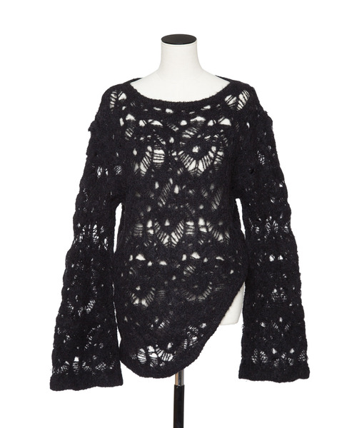 muller of yoshiokubo（ミュラーオブヨシオクボ）の「muller of yoshiokubo ミュラーオブヨシオクボ / MOHAIR LACE FRILLED TOP モヘアレースフリルドトップス / MLF25802（ニット/セーター・レディース・アイボリー/ブラック/ブラウン・36/38）」の17枚目の写真