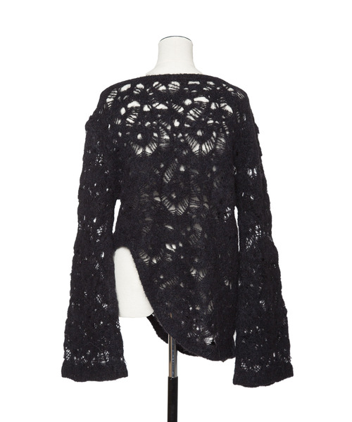 muller of yoshiokubo（ミュラーオブヨシオクボ）の「muller of yoshiokubo ミュラーオブヨシオクボ / MOHAIR LACE FRILLED TOP モヘアレースフリルドトップス / MLF25802（ニット/セーター・レディース・アイボリー/ブラック/ブラウン・36/38）」の18枚目の写真