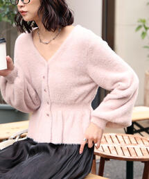 FREE'S MART | ◆ショートシャギーペプラムニットカーディガン①(ニット/セーター)