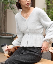 FREE'S MART | ◇ショートシャギーペプラムニットカーディガン(ニット/セーター)