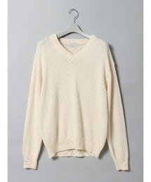 GOOVI（グービ）の「GOOVI Vネックニット 長袖 ウォッシャブル 和紙×ラムズウールブレンド（ニット/セーター）」