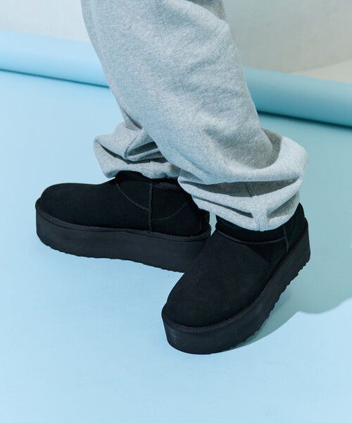 UGG アグ 厚底ショートムートンブーツ プラットフォーム 限定展開 UGG/アグ W CLASSIC ULTRA MINI PLATFORM/クラシック