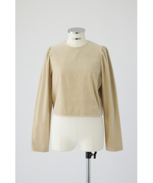 RIM.ARK(リムアーク)の「Puff corduroy compact tops パフコーデュロイコンパクトトップス(Tシャツ/カットソー・レディース・ライトブラック/グリーン/ライトベージュ・36/38)」の2枚目の写真