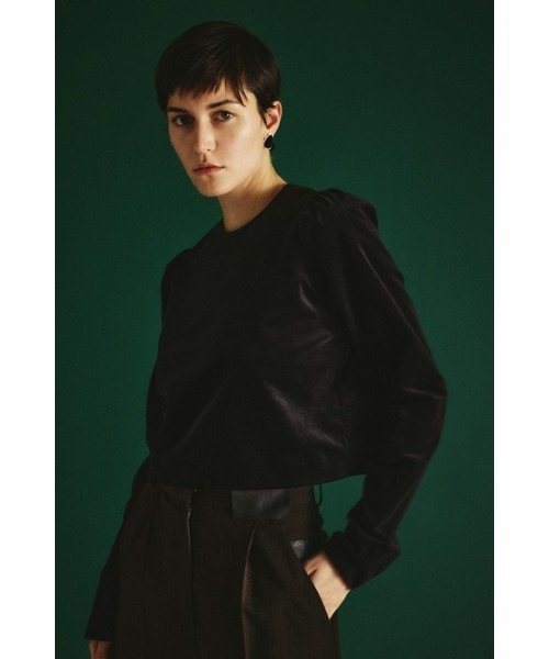RIM.ARK(リムアーク)の「Puff corduroy compact tops パフコーデュロイコンパクトトップス(Tシャツ/カットソー・レディース・ライトブラック/グリーン/ライトベージュ・36/38)」の19枚目の写真