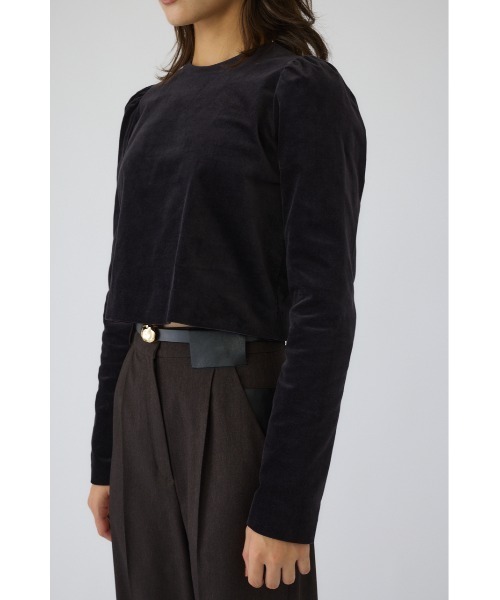 RIM.ARK(リムアーク)の「Puff corduroy compact tops パフコーデュロイコンパクトトップス(Tシャツ/カットソー・レディース・ライトブラック/グリーン/ライトベージュ・36/38)」の8枚目の写真