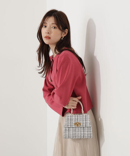 PROPORTION BODY DRESSING（プロポーションボディドレッシング）の「【青島心さん着用】＜ハンドウォッシャブル＞シルク混ニットカーディガン / 1215274900（カーディガン/ボレロ・レディース・ホワイト系その他/ピンク/ブルー/ブラック・FREE）」の7枚目の写真