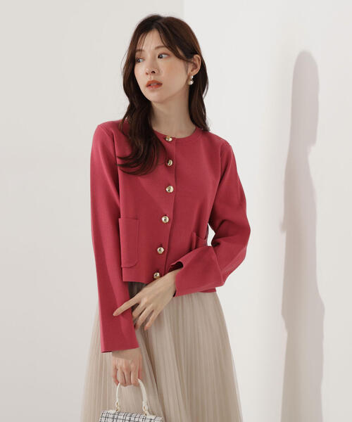 PROPORTION BODY DRESSING（プロポーションボディドレッシング）の「【青島心さん着用】＜ハンドウォッシャブル＞シルク混ニットカーディガン / 1215274900（カーディガン/ボレロ・レディース・ホワイト系その他/ピンク/ブルー/ブラック・FREE）」の8枚目の写真