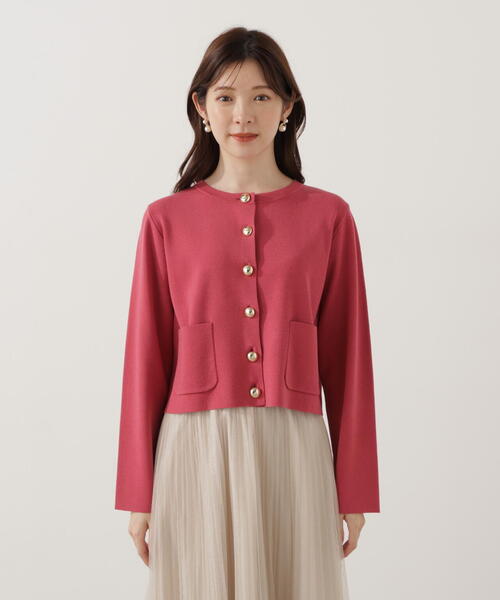 PROPORTION BODY DRESSING（プロポーションボディドレッシング）の「【青島心さん着用】＜ハンドウォッシャブル＞シルク混ニットカーディガン / 1215274900（カーディガン/ボレロ・レディース・ホワイト系その他/ピンク/ブルー/ブラック・FREE）」の12枚目の写真