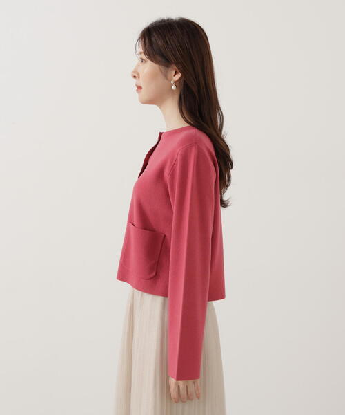 PROPORTION BODY DRESSING（プロポーションボディドレッシング）の「【青島心さん着用】＜ハンドウォッシャブル＞シルク混ニットカーディガン / 1215274900（カーディガン/ボレロ・レディース・ホワイト系その他/ピンク/ブルー/ブラック・FREE）」の13枚目の写真