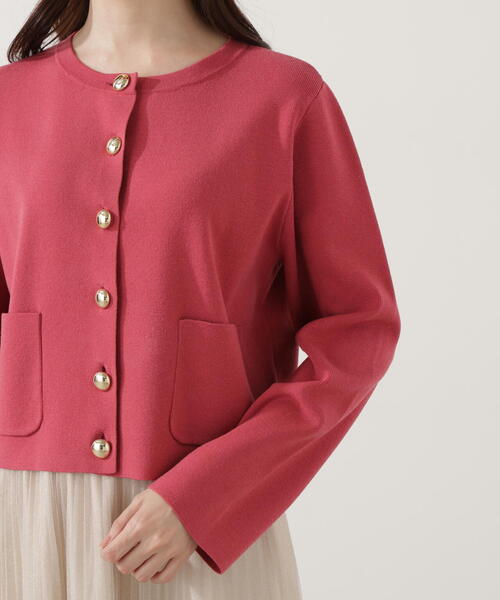 PROPORTION BODY DRESSING（プロポーションボディドレッシング）の「【青島心さん着用】＜ハンドウォッシャブル＞シルク混ニットカーディガン / 1215274900（カーディガン/ボレロ・レディース・ホワイト系その他/ピンク/ブルー/ブラック・FREE）」の16枚目の写真