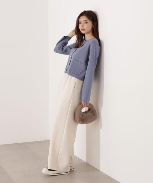 PROPORTION BODY DRESSING（プロポーションボディドレッシング）の「【青島心さん着用】＜ハンドウォッシャブル＞シルク混ニットカーディガン / 1215274900（カーディガン/ボレロ・レディース・ホワイト系その他/ピンク/ブルー/ブラック・FREE）」の20枚目の写真