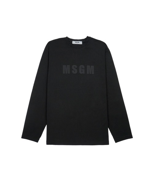 MSGM(エムエスジーエム)の「【NEW】MSGM WASHEDロゴ ロングスリーブTシャツ(Tシャツ/カットソー・メンズ・ブラック・M/L/XL/S)」の1枚目の写真
