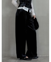 [2025AW COLLECTION][低身長/高身長サイズ有]カットベロアドロストリラクシーパンツ