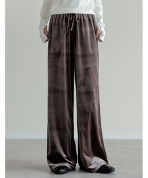 [2025AW COLLECTION][低身長/高身長サイズ有]カットベロアドロストリラクシーパンツ