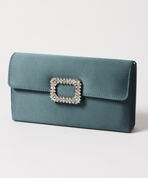 AIMER | スクエアビジューパーツサテンクラッチバッグ(クラッチバッグ)