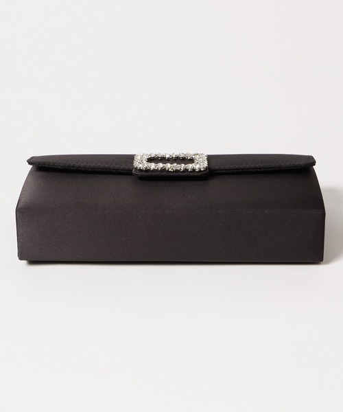 AIMER（エメ）の「スクエアビジューパーツサテンクラッチバッグ（クラッチバッグ・レディース・キャメル/ダークグリーン/ブラック・FREE）」の19枚目の写真