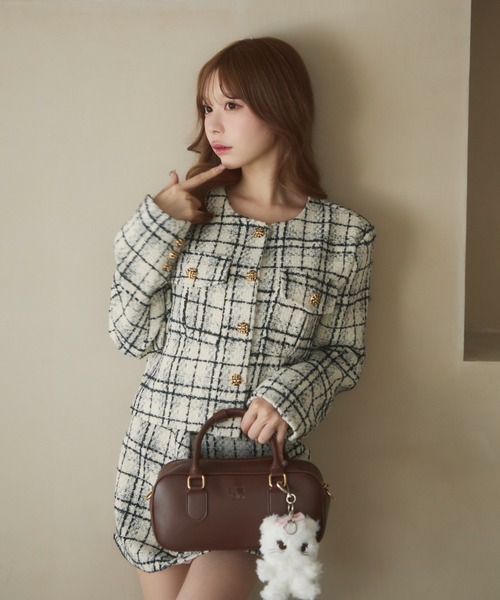 セール】チェック柄ツイードセットアップ（セットアップ）｜TITTY&CO