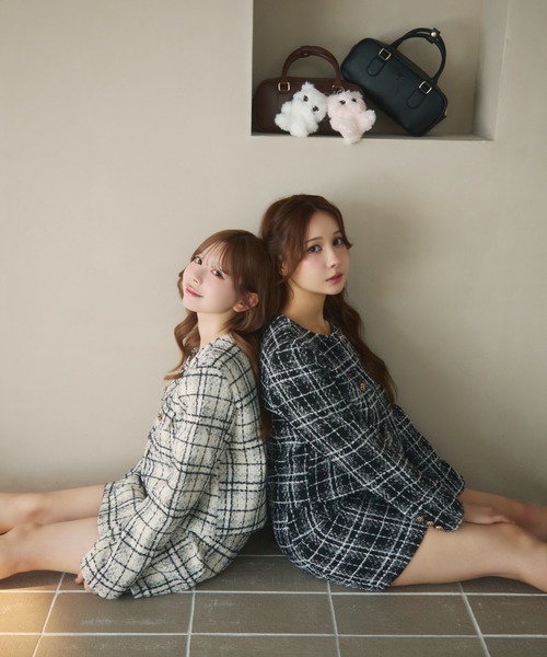 セール】チェック柄ツイードセットアップ（セットアップ）｜TITTY&CO