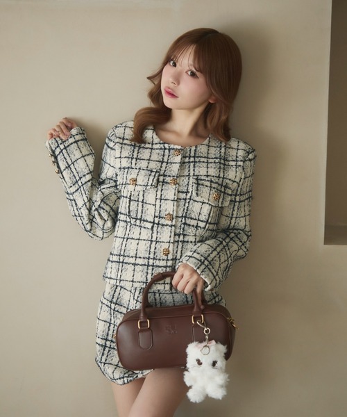 セール】チェック柄ツイードセットアップ（セットアップ）｜TITTY&CO