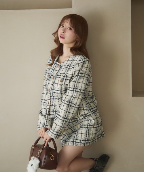 セール】チェック柄ツイードセットアップ（セットアップ）｜TITTY&CO