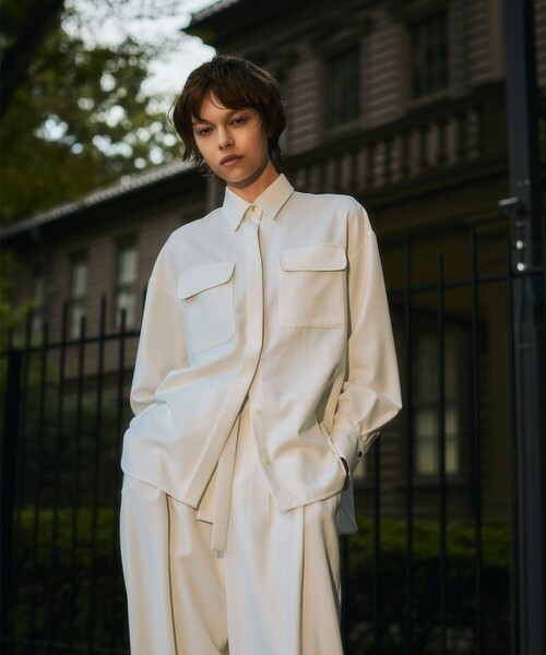 GRACE CLASS(グレースクラス)の「ウールミリタリーシャツ(シャツ/ブラウス・レディース・キナリ/ブラック・38/36)」の4枚目の写真