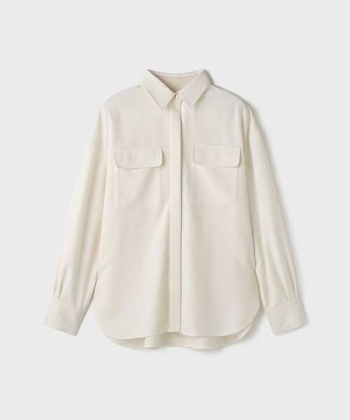 GRACE CLASS(グレースクラス)の「ウールミリタリーシャツ(シャツ/ブラウス・レディース・キナリ/ブラック・38/36)」の6枚目の写真