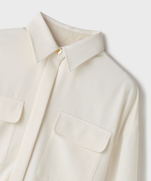 GRACE CLASS(グレースクラス)の「ウールミリタリーシャツ(シャツ/ブラウス・レディース・キナリ/ブラック・38/36)」の8枚目の写真