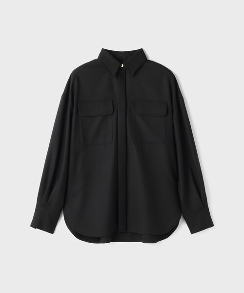 GRACE CLASS(グレースクラス)の「ウールミリタリーシャツ(シャツ/ブラウス・レディース・キナリ/ブラック・38/36)」の14枚目の写真