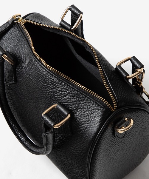 AULENTTI(オウレンティ)の「AULENTTI MINI BOSTON SHOULDER BAG オウレンティ ミニボストン ショルダーバッグ(ショルダーバッグ・レディース・ブラウン系1/ブラック・FREE)」の9枚目の写真