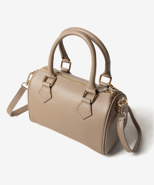 AULENTTI(オウレンティ)の「AULENTTI MINI BOSTON SHOULDER BAG オウレンティ ミニボストン ショルダーバッグ(ショルダーバッグ・レディース・ブラウン系1/ブラック・FREE)」の6枚目の写真