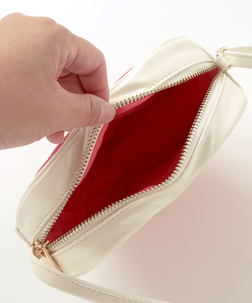 SLAP SLIP(スラップスリップ)の「ハートキルトポシェット(ショルダーバッグ・キッズ・レッド/ホワイト・FREE)」の5枚目の写真