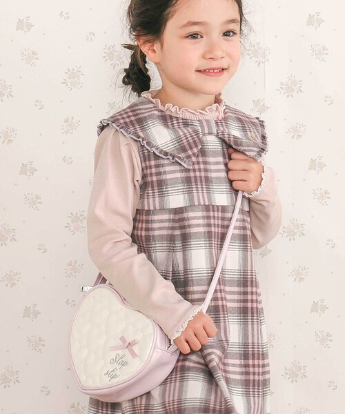 SLAP SLIP(スラップスリップ)の「ハートキルトポシェット(ショルダーバッグ・キッズ・レッド/ホワイト・FREE)」の2枚目の写真