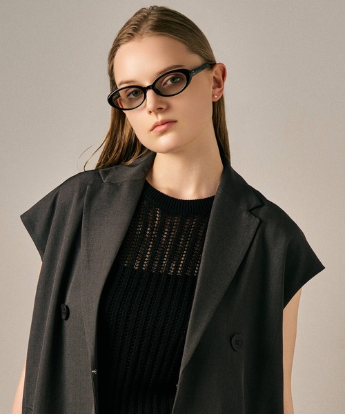 NUEF (ヌエフ)の「オーバルサングラス|カラーレンズ|トレンド|紫外線対策|UVカット|サングラス|NUEF|COLOR SUNGLASSES(サングラス・レディース・ブラック/ブラック×グレー/ブラウン・FREE)」の21枚目の写真