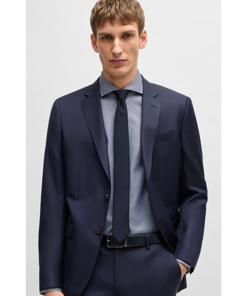 BOSS(ボス)の「レギュラーフィットシャツ ストラクチャードコットン(シャツ/ブラウス・メンズ・ネイビー・38R/39R/40R/41R/42R/43R/44R)」の4枚目の写真