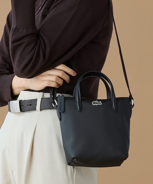 LACOSTE（ラコステ）の「『L.12.12』CONCEPT 2WAYミニトート（トートバッグ・レディース・サンドベージュ/ダークネイビー/ブラック・FREE）」の10枚目の写真