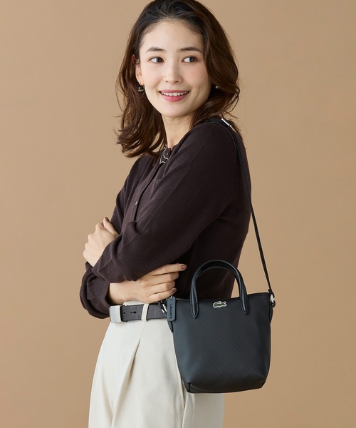 LACOSTE（ラコステ）の「『L.12.12』CONCEPT 2WAYミニトート（トートバッグ・レディース・サンドベージュ/ダークネイビー/ブラック・FREE）」の9枚目の写真