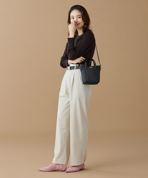 LACOSTE（ラコステ）の「『L.12.12』CONCEPT 2WAYミニトート（トートバッグ・レディース・サンドベージュ/ダークネイビー/ブラック・FREE）」の12枚目の写真