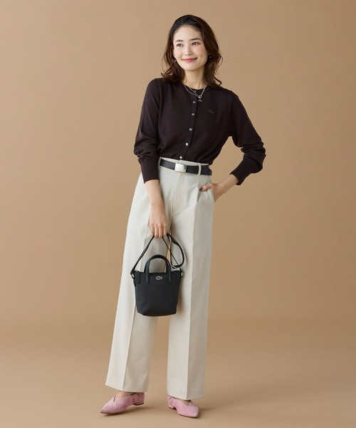 LACOSTE（ラコステ）の「『L.12.12』CONCEPT 2WAYミニトート（トートバッグ・レディース・サンドベージュ/ダークネイビー/ブラック・FREE）」の11枚目の写真