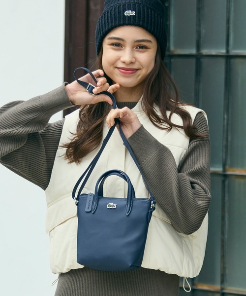 LACOSTE（ラコステ）の「『L.12.12』CONCEPT 2WAYミニトート（トートバッグ・レディース・サンドベージュ/ダークネイビー/ブラック・FREE）」の19枚目の写真