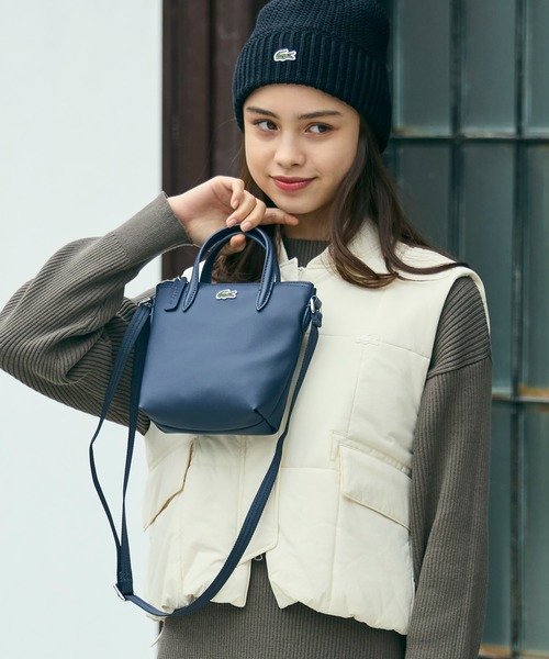 LACOSTE（ラコステ）の「『L.12.12』CONCEPT 2WAYミニトート（トートバッグ・レディース・サンドベージュ/ダークネイビー/ブラック・FREE）」の21枚目の写真
