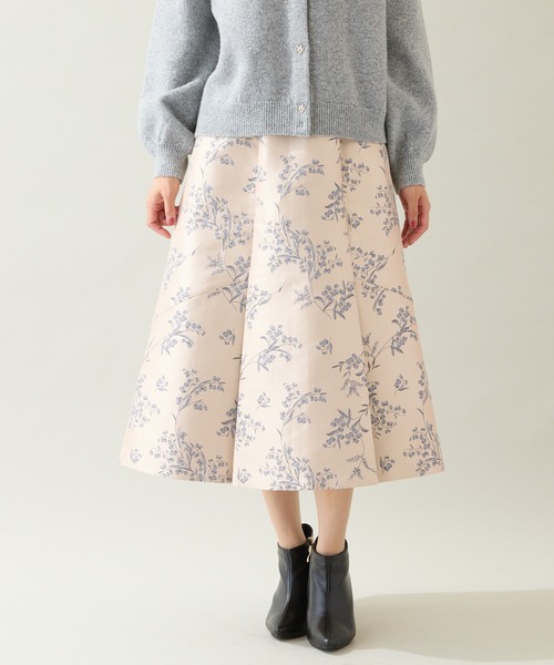 Rose Tiara（ローズティアラ）の「スズランジャカードフレアスカート（スカート・レディース・ブラウン/ベージュ・46/42/38）」の2枚目の写真