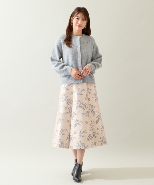 Rose Tiara（ローズティアラ）の「スズランジャカードフレアスカート（スカート・レディース・ブラウン/ベージュ・46/42/38）」の5枚目の写真