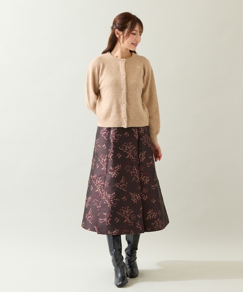 Rose Tiara（ローズティアラ）の「スズランジャカードフレアスカート（スカート・レディース・ブラウン/ベージュ・46/42/38）」の11枚目の写真