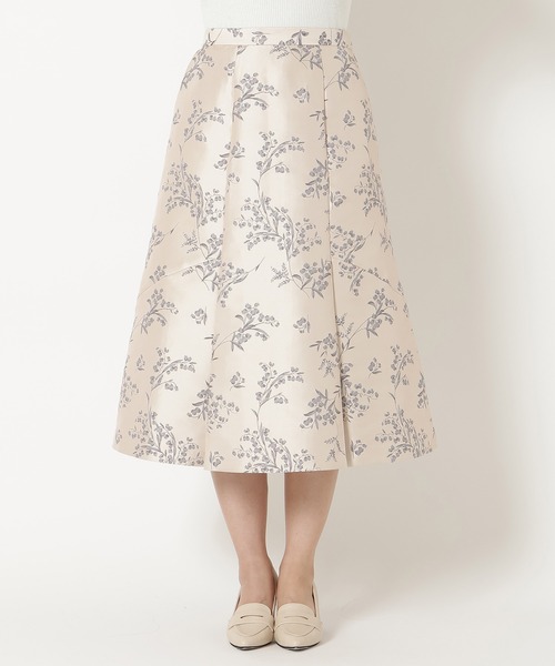 Rose Tiara（ローズティアラ）の「スズランジャカードフレアスカート（スカート・レディース・ブラウン/ベージュ・46/42/38）」の12枚目の写真
